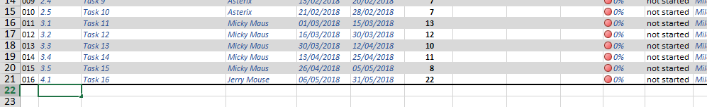 Excel Gantt Chart Template