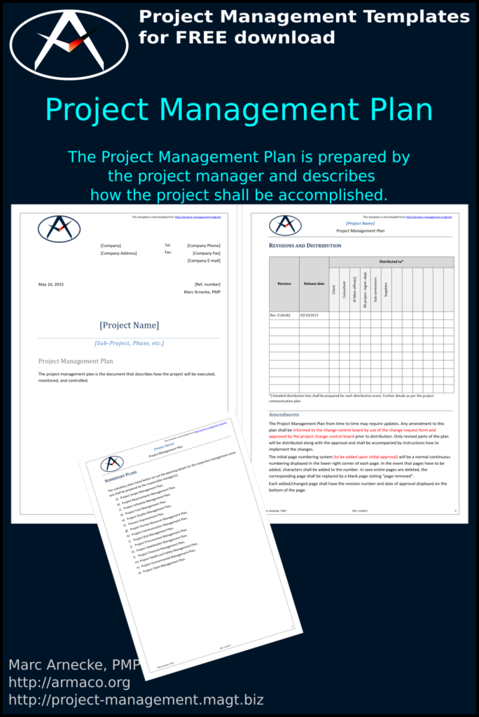 Download Project Management Plan Template PMBOK®6 – World of Project ...